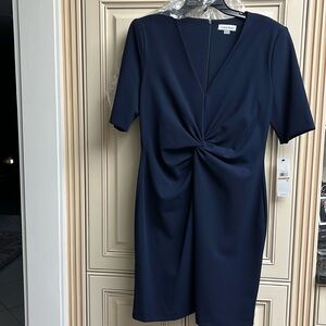 CALVIN KLEIN NAVY DRESS SIZE 12 NEW